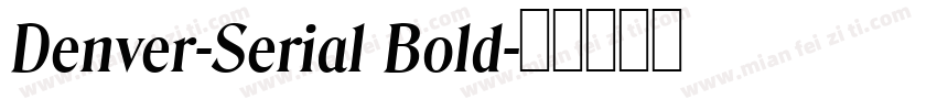 Denver-Serial Bold字体转换